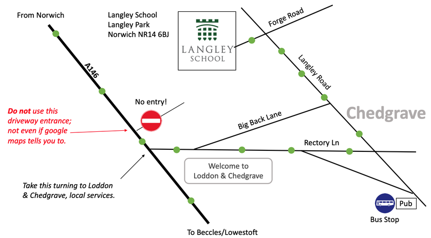 Map to Langley